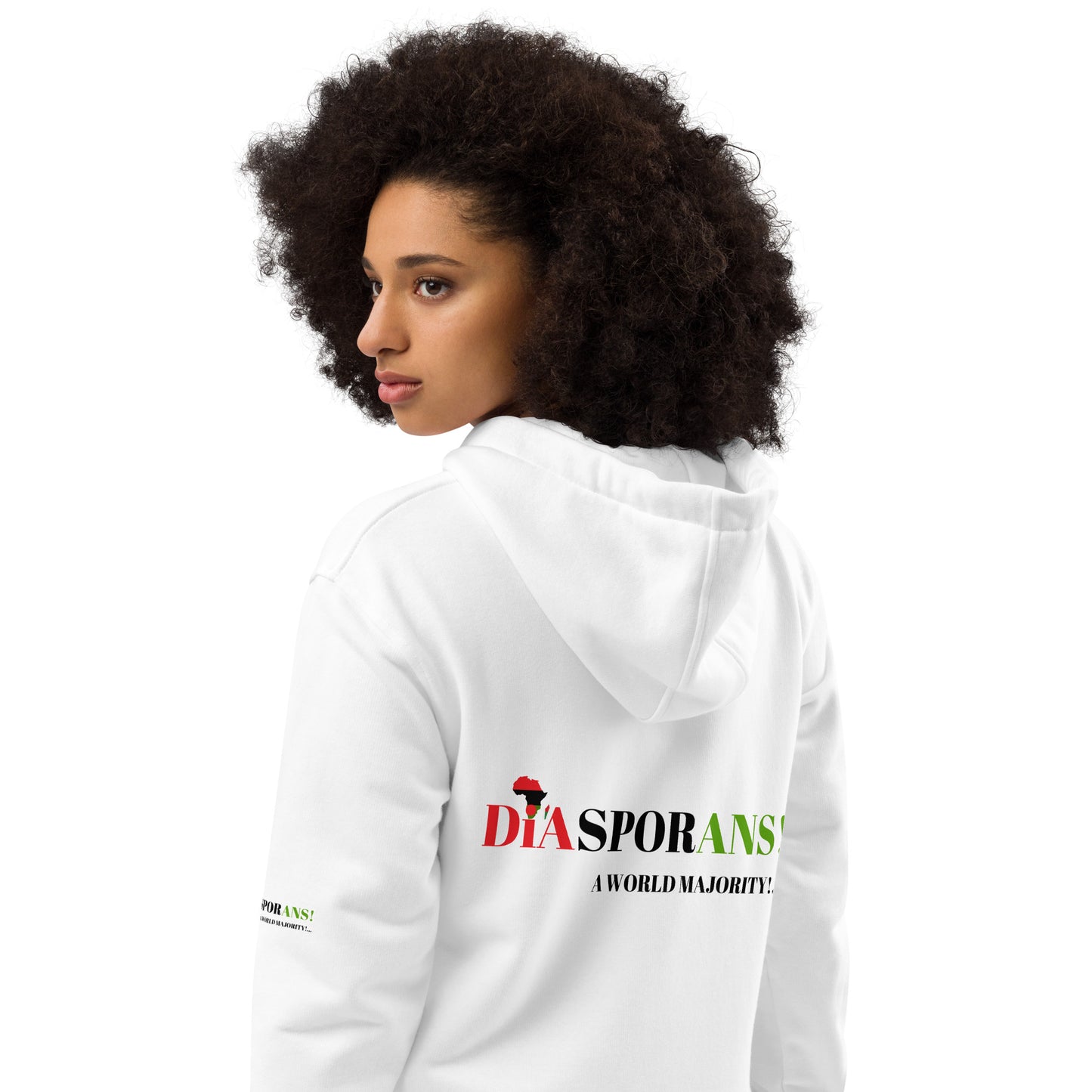 DIASPORANS! A WORLD MAJORITY Premium Eco Hoodie by SobG Designs