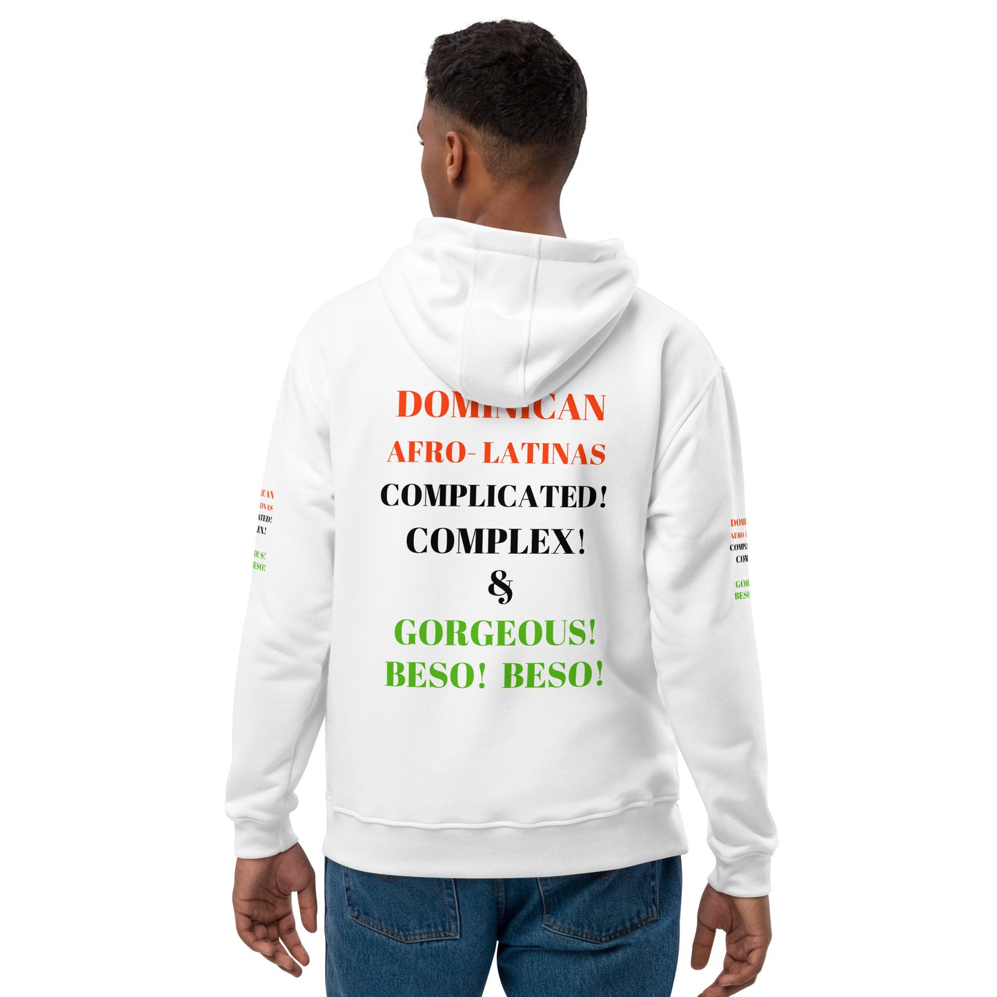DOMINICAN AFRO-LATINAS COMPLICATED COMPLEX & GORGEOUS BESO BESO Premium Eco Hoodie by SobG Designs