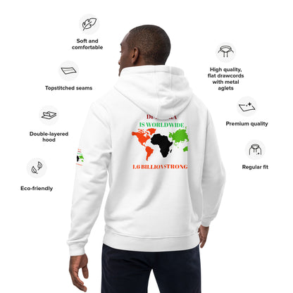 AFRICAN DIASPORA IS WORLDWIDE Premium Eco Hoodie by SobG Designs