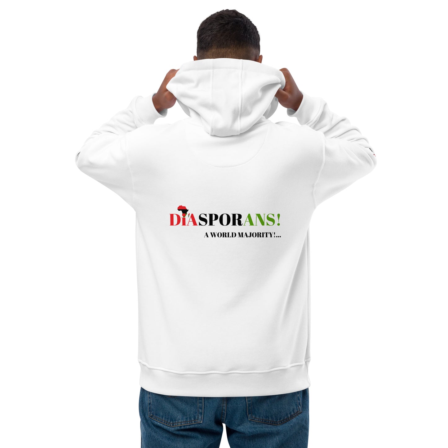DIASPORANS! A WORLD MAJORITY Premium Eco Hoodie by SobG Designs