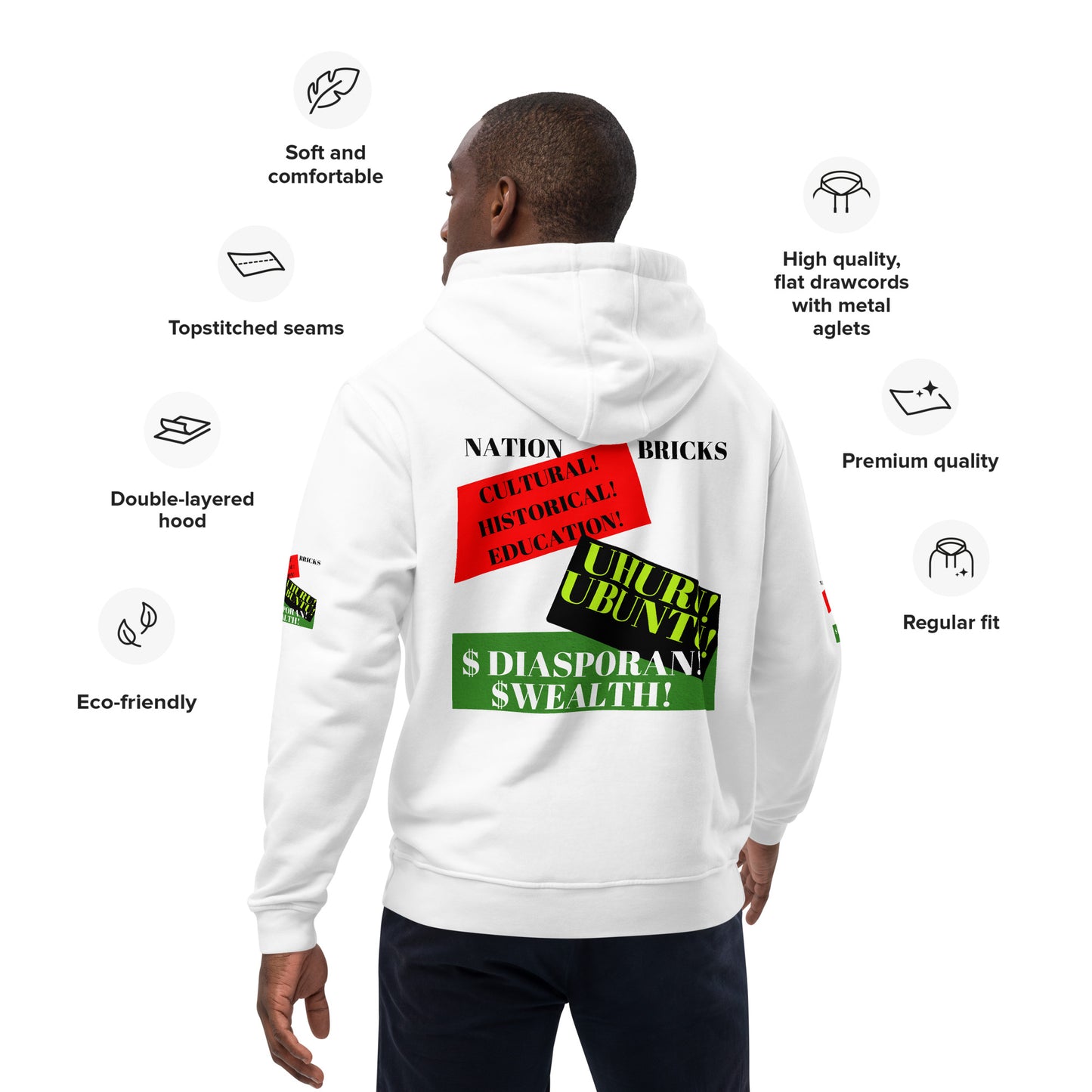 NATION BRICKS Unisex Premium Eco Hoodie by SobG Designs