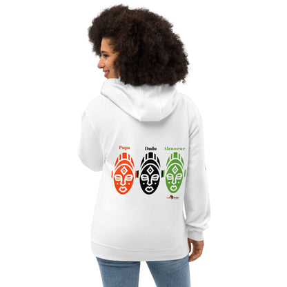 AFRICAN MASKS RED, BLACK, GREEN Premium Eco Hoodie by SobG  Designs