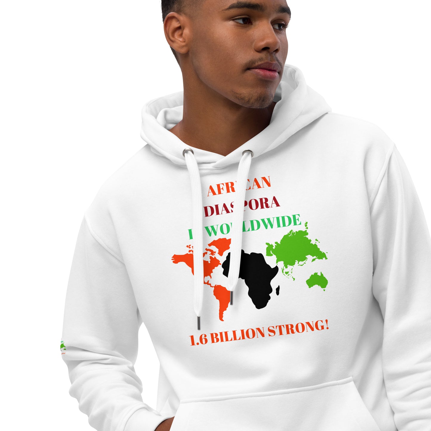 AFRICAN DIASPORA IS WORLDWIDE Premium Eco Hoodie by SobG Designs