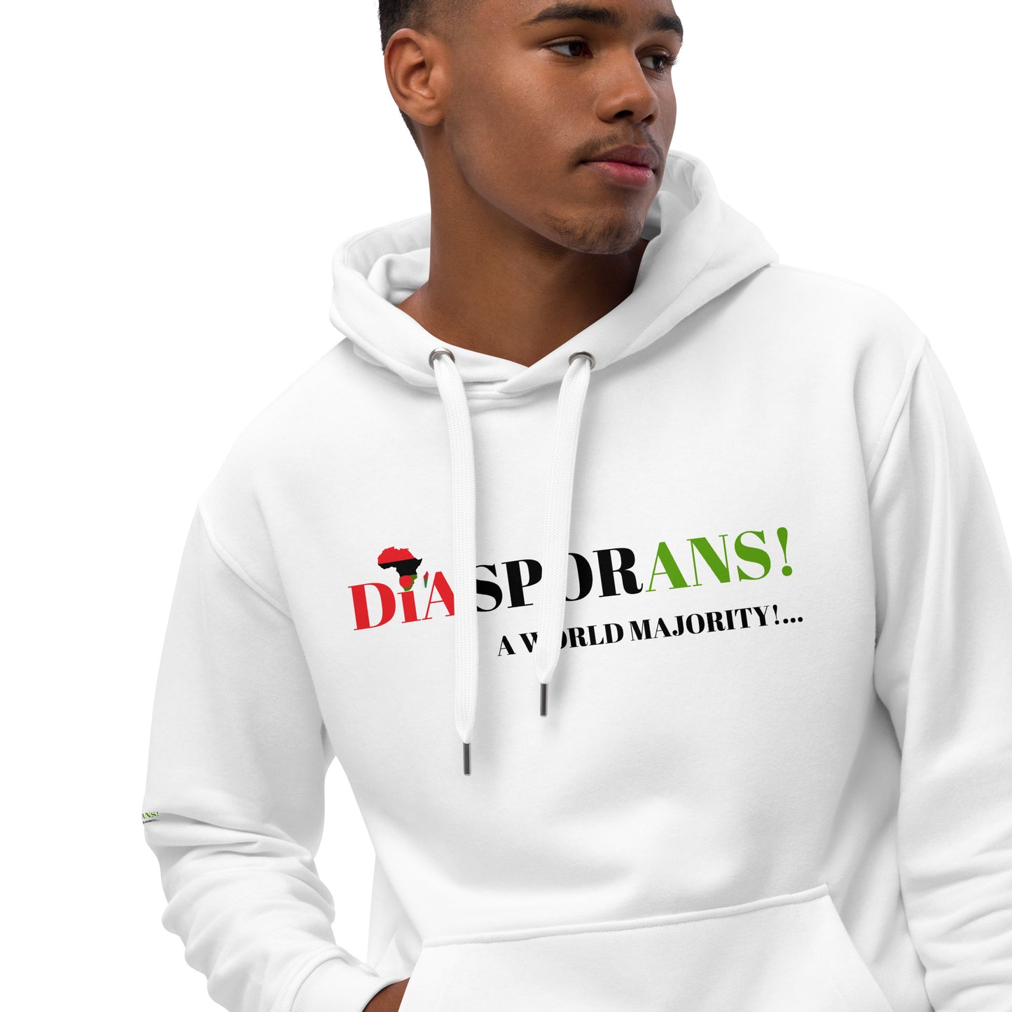 DIASPORANS! A WORLD MAJORITY Premium Eco Hoodie by SobG Designs