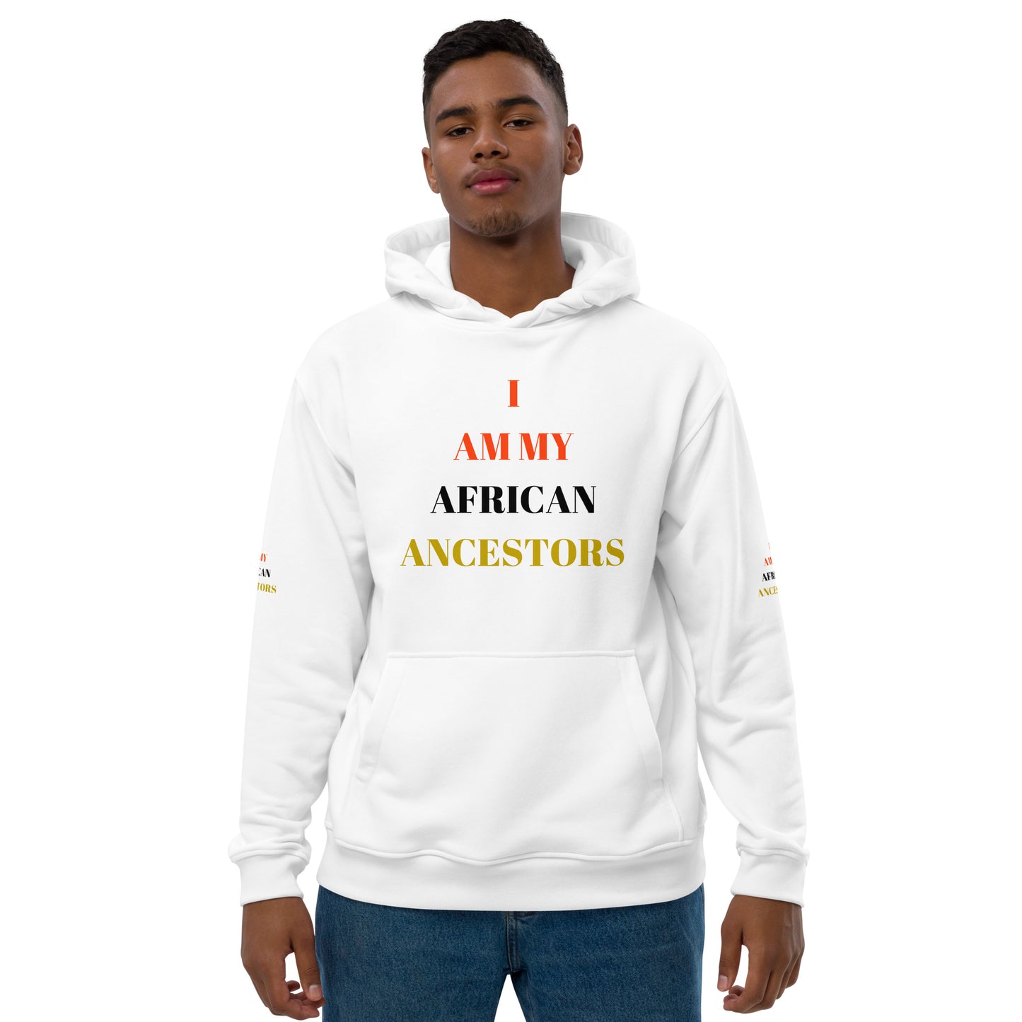 I AM MY AFRICAN ANCESTORS Premium Eco Hoodie by SobG Designs