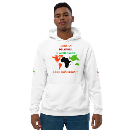 AFRICAN DIASPORA IS WORLDWIDE Premium Eco Hoodie by SobG Designs