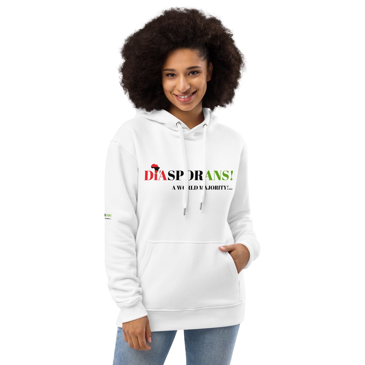 DIASPORANS! A WORLD MAJORITY Premium Eco Hoodie by SobG Designs