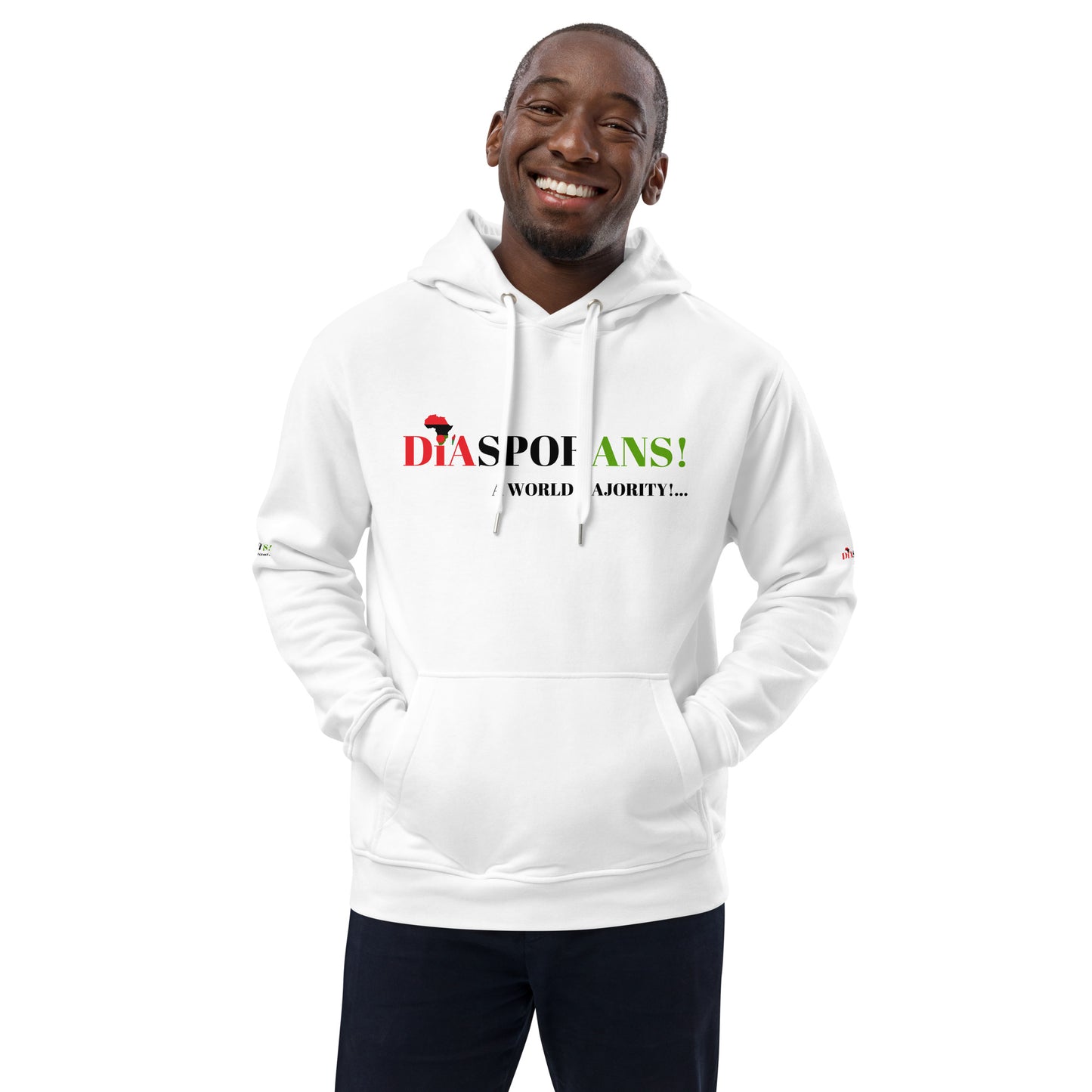 DIASPORANS! A WORLD MAJORITY Premium Eco Hoodie by SobG Designs