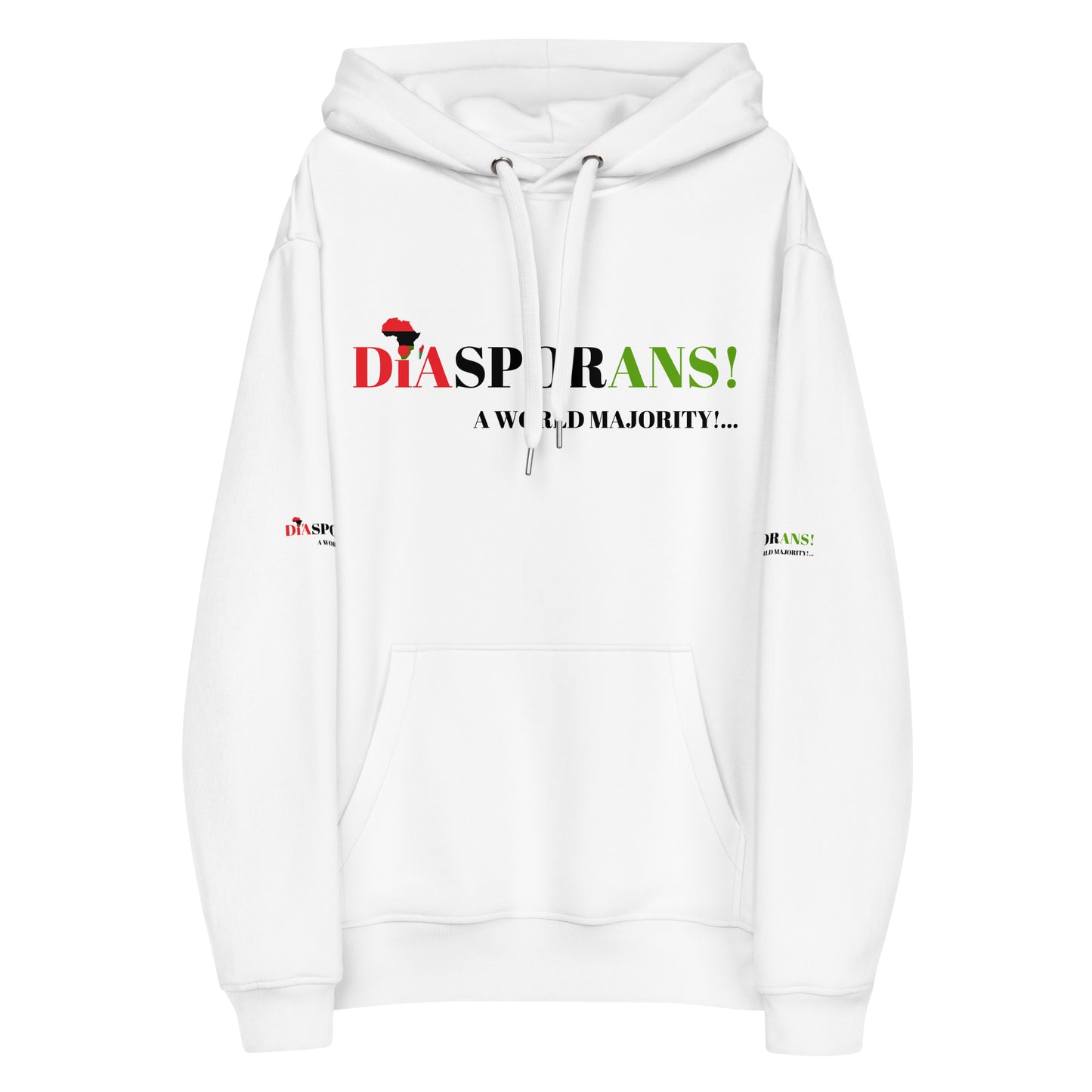 DIASPORANS! A WORLD MAJORITY Premium Eco Hoodie by SobG Designs