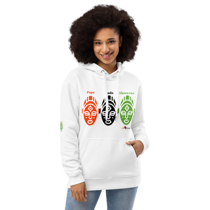 AFRICAN MASKS RED, BLACK, GREEN Premium Eco Hoodie by SobG  Designs