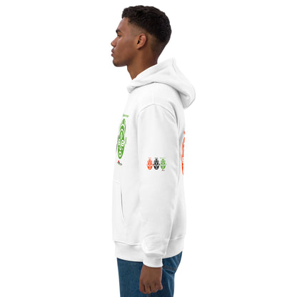 AFRICAN MASKS RED, BLACK, GREEN Premium Eco Hoodie by SobG  Designs