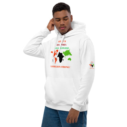 AFRICAN DIASPORA IS WORLDWIDE Premium Eco Hoodie by SobG Designs