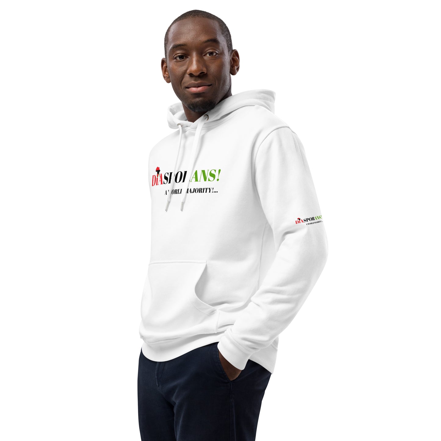 DIASPORANS! A WORLD MAJORITY Premium Eco Hoodie by SobG Designs