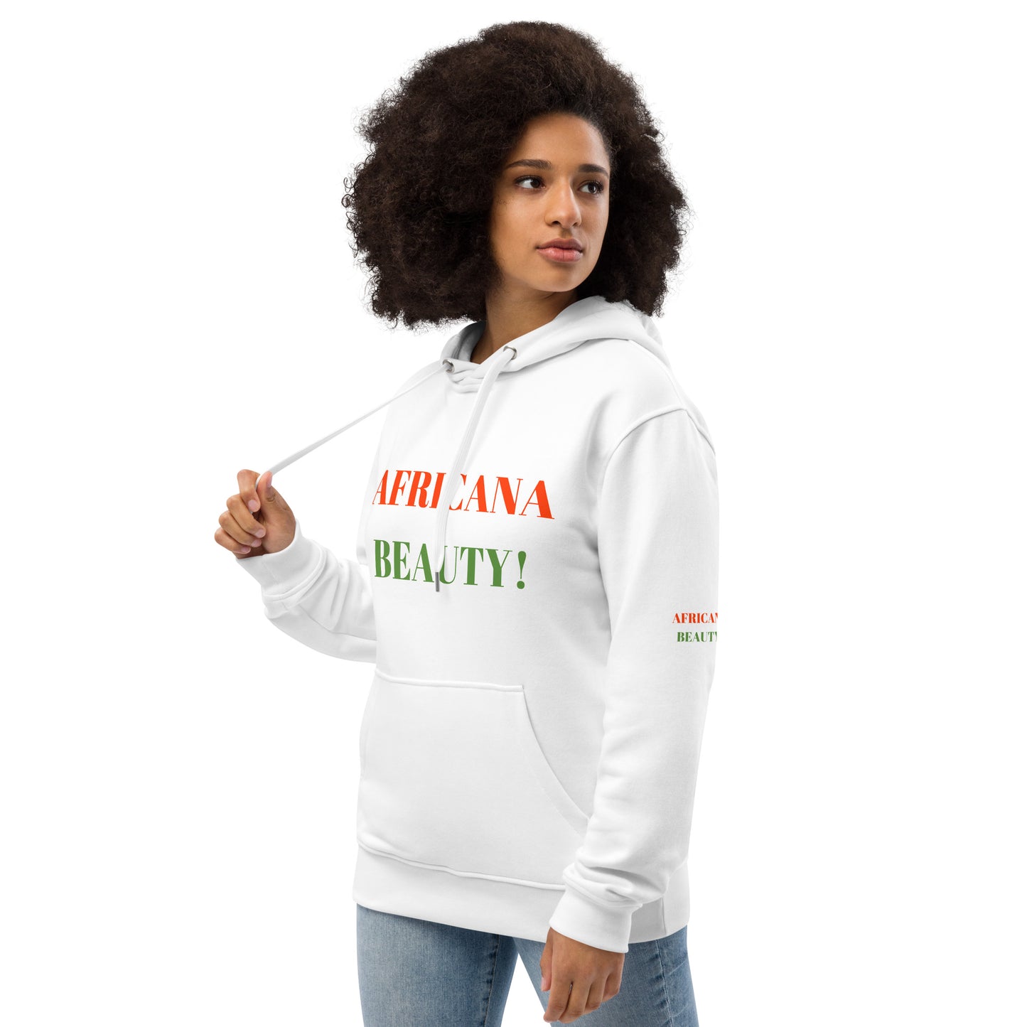AFRICANA BEAUTY Premium Eco Hoodie by SobG Designs