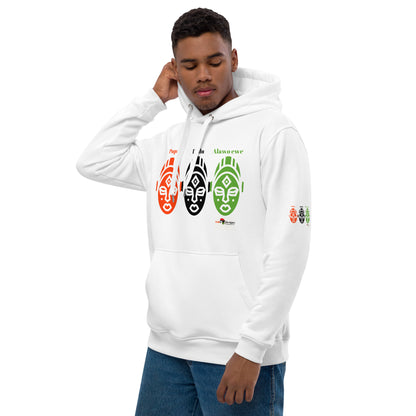 AFRICAN MASKS RED, BLACK, GREEN Premium Eco Hoodie by SobG  Designs