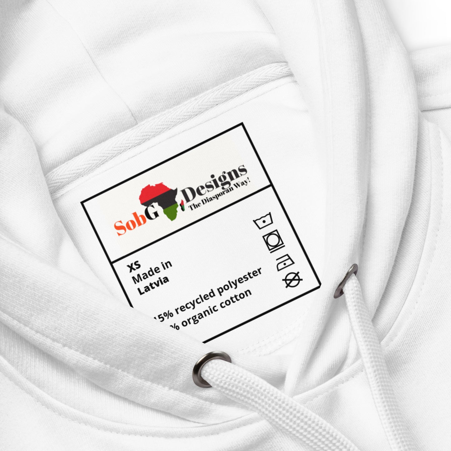 AFRICAN MASKS RED, BLACK, GREEN Premium Eco Hoodie by SobG  Designs