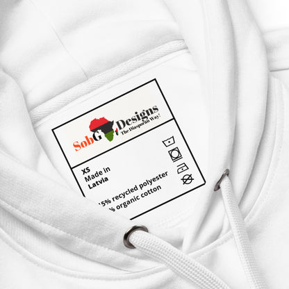 AFRICAN MASKS RED, BLACK, GREEN Premium Eco Hoodie by SobG  Designs