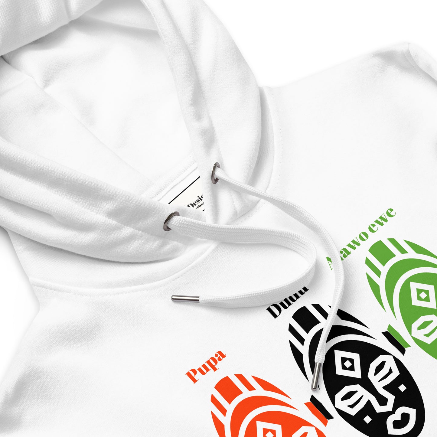 AFRICAN MASKS RED, BLACK, GREEN Premium Eco Hoodie by SobG  Designs