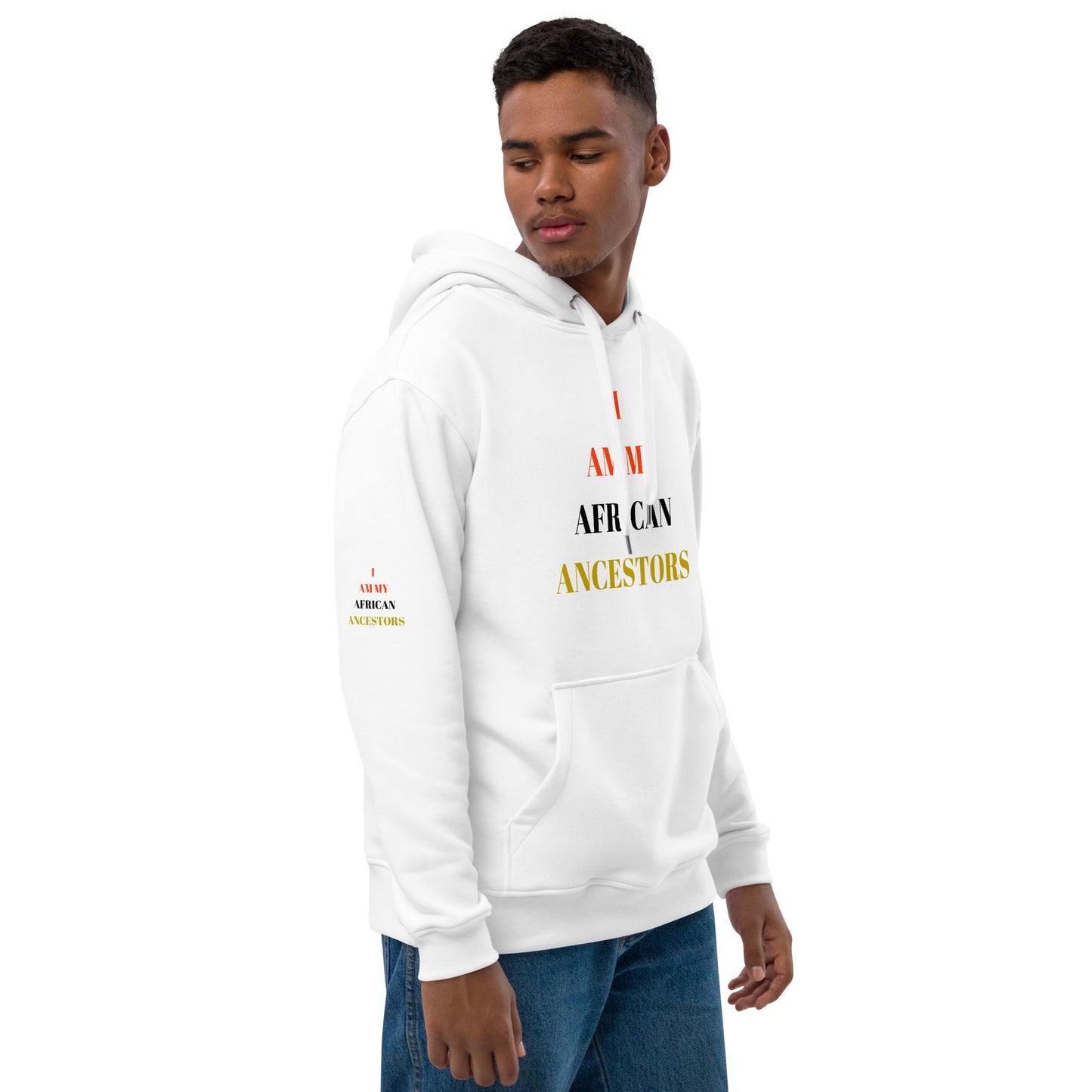 I AM MY AFRICAN ANCESTORS Premium Eco Hoodie by SobG Designs