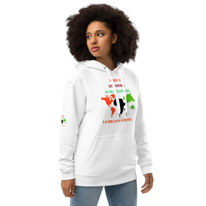 AFRICAN DIASPORA IS WORLDWIDE Premium Eco Hoodie by SobG Designs