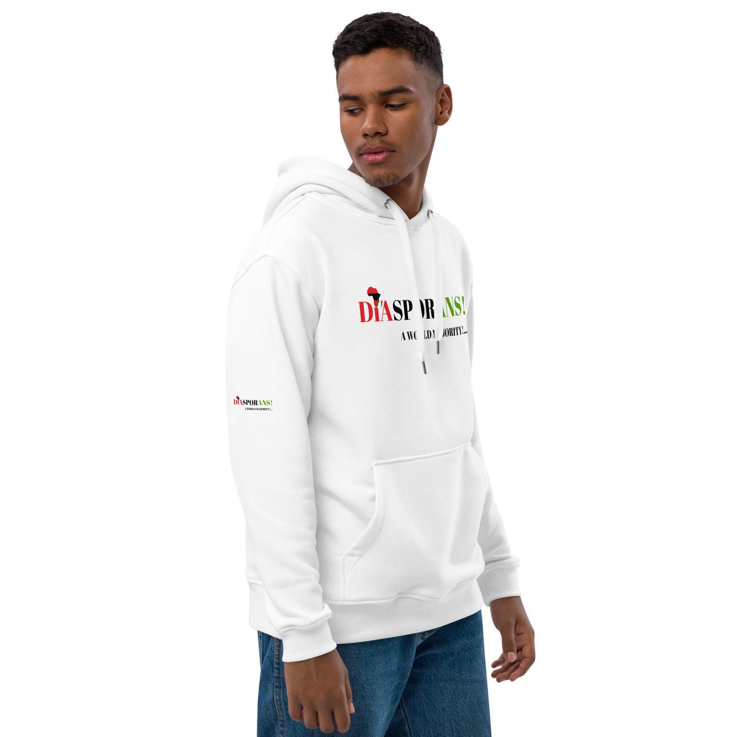 DIASPORANS! A WORLD MAJORITY Premium Eco Hoodie by SobG Designs