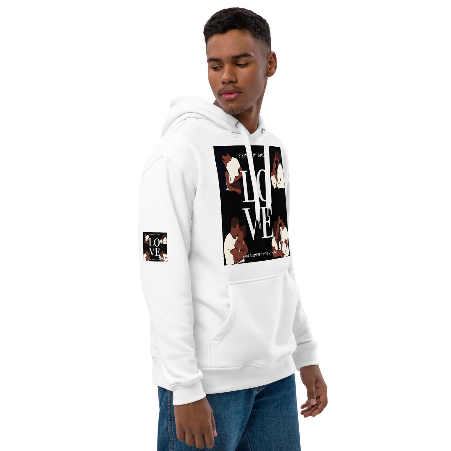 SIEMPRE MI AMOR Premium Eco Hoodie by SobG Designs