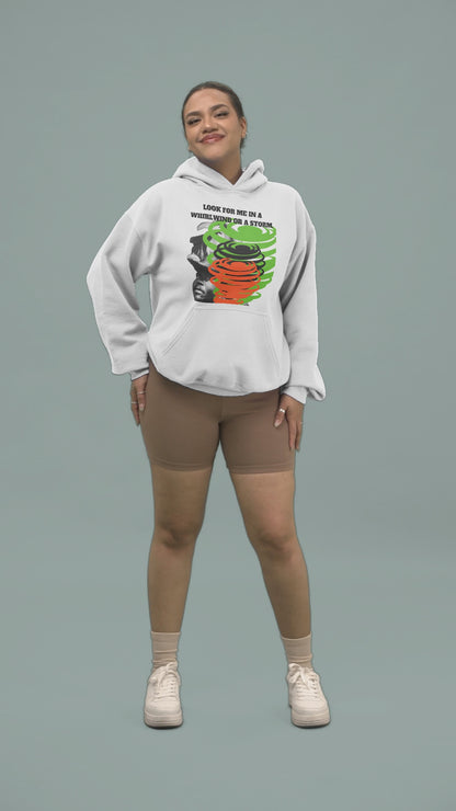 "LOOK FOR ME IN A WHIRLWIND" Premium Eco Hoodie by SobG Designs