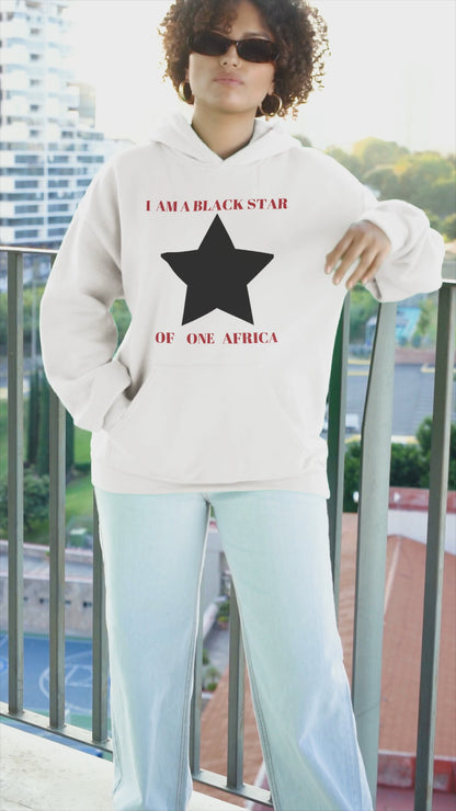 I AM A BLACK STAR Unisex Essential Eco Hoodie by SobG Designs