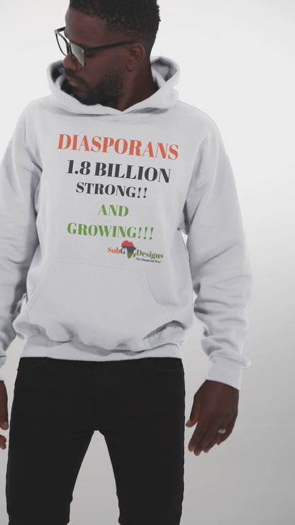 WHO ARE THE DIASPORANS? Unisex Organic Side Pocket Hoodie by SobG Designs