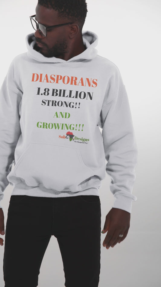 WHO ARE THE DIASPORANS? Unisex Organic Side Pocket Hoodie by SobG Designs