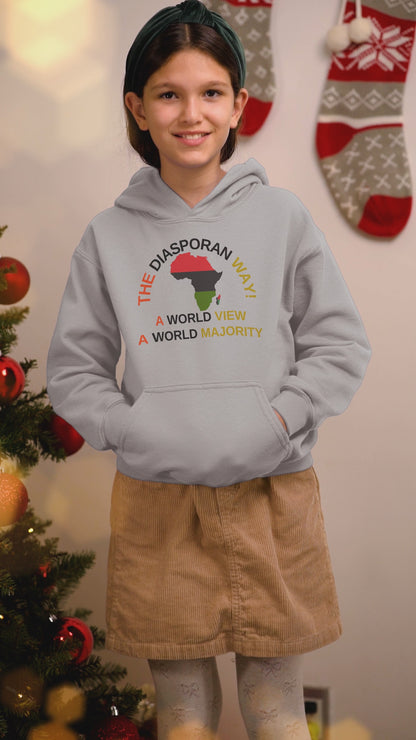THE DIASPORAN WAY! Kids Fleece Hoodie by SobG Designs