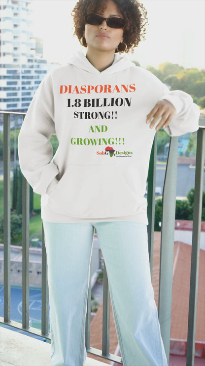 WHO ARE THE DIASPORANS? Unisex Organic Side Pocket Hoodie by SobG Designs