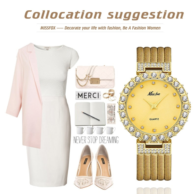 Women Watches Luxury Brand Watch Bracelet Waterproof Big Lab Diamond Ladies Wrist Watches For Women Quartz Clock Hours-4