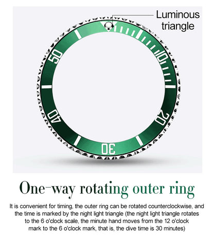 Mens Watches Top Brand Luxury Fashion Waterproof Luminous Hand Green Dial Quartz Sports Wristwatch Gifts for Men-4