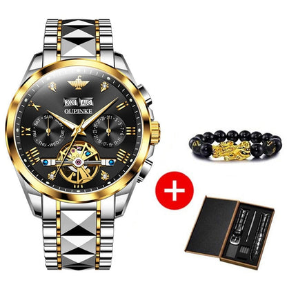 Luxury Men Watches Automatic Sapphire Green Watch Men Tungsten steel Waterproof Business Sport Mechanical Wristwatch-3