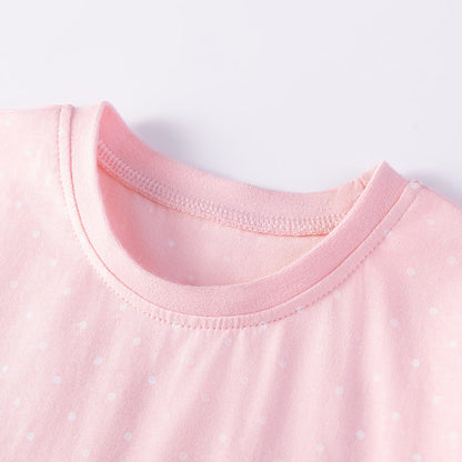 Summer Arrival Rabbit Cartoon Pattern Short Sleeves Dress for Stylish Girls-2