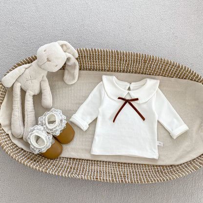 Arrival Autumn Baby Girls Long Sleeves Simple Top Shirt and Lace Facing Bloomers – Matching Set-3