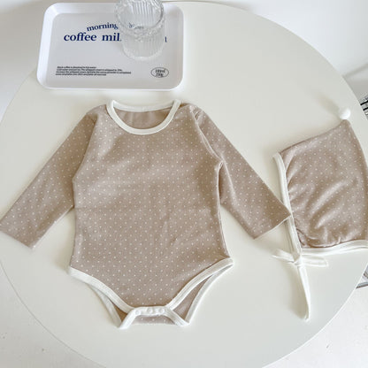 Baby Polka Dot Pattern Detachable Wing Decoration Cotton Bodysuit & Hat-2