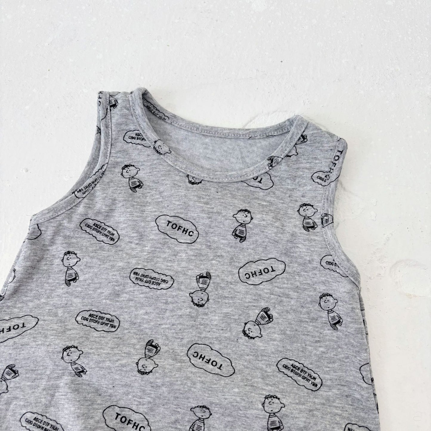 Summer Arrival Baby Unisex Simple Dinosaurs Pattern Sleeveless Crew Neck Rompers-3