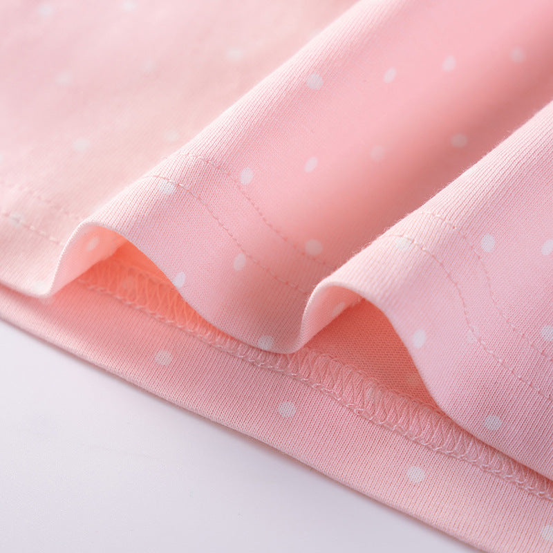 Summer Arrival Rabbit Cartoon Pattern Short Sleeves Dress for Stylish Girls-3