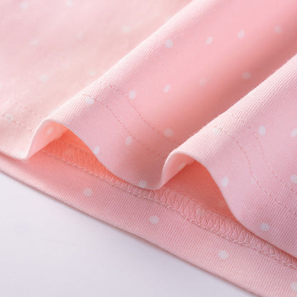 Summer Arrival Rabbit Cartoon Pattern Short Sleeves Dress for Stylish Girls-3