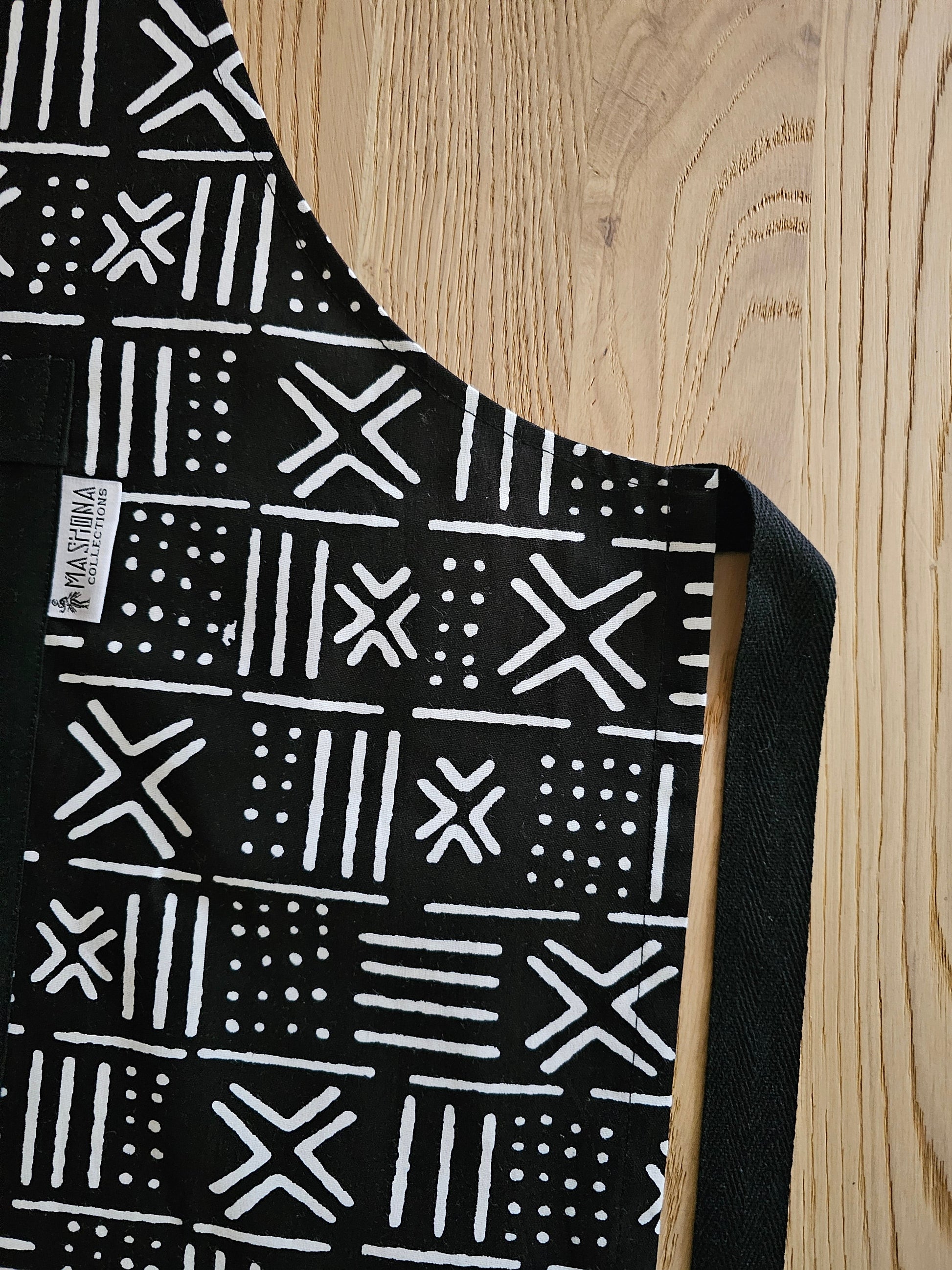 Handmade African Print Apron with Pocket | 100% African Print Fabric-3