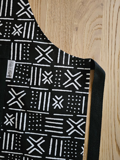 Handmade African Print Apron with Pocket | 100% African Print Fabric-3