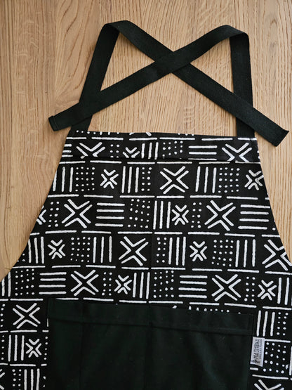 Handmade African Print Apron with Pocket | 100% African Print Fabric-2