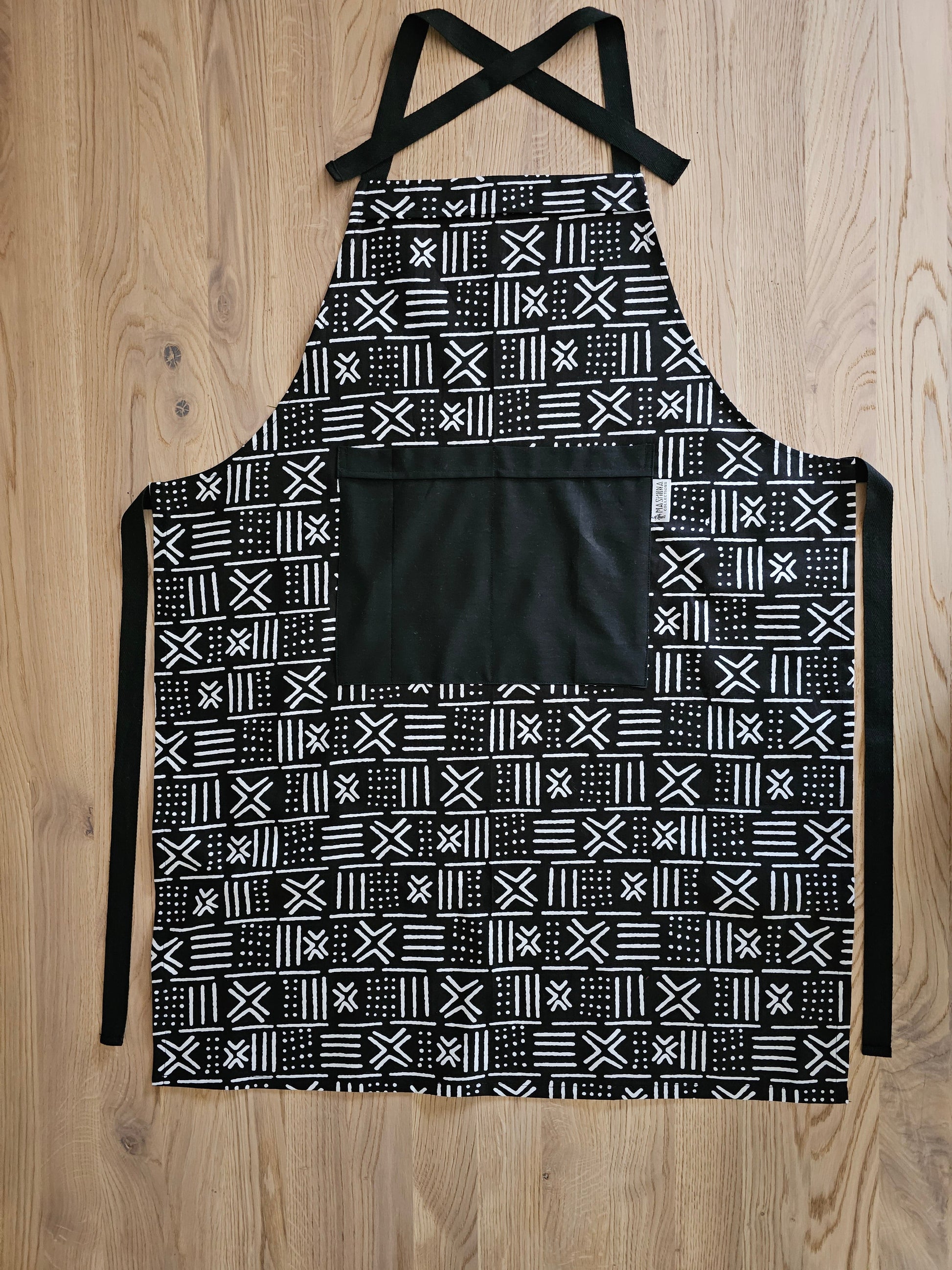 Handmade African Print Apron with Pocket | 100% African Print Fabric-0