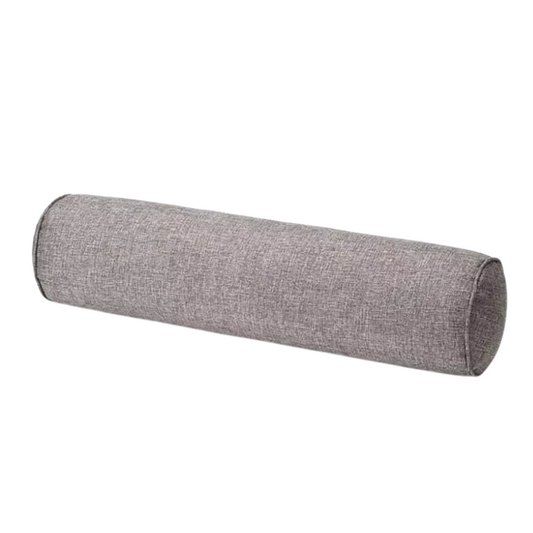 Removable Memory Foam Neck Roll Yoga Pillow (Grey)-0