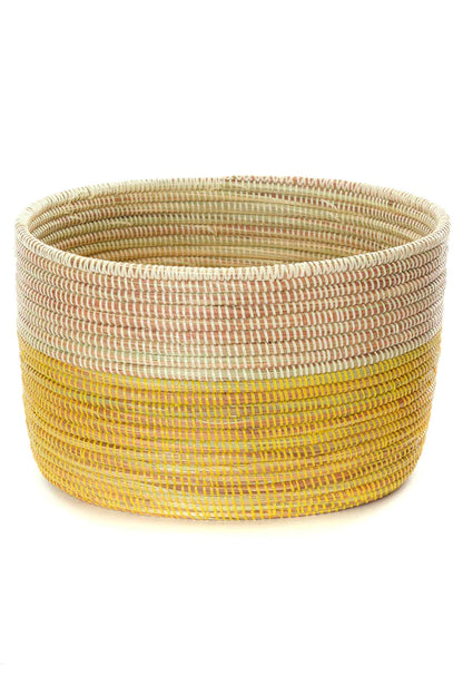 Lemon Dipped Knitting Basket Set of (3)