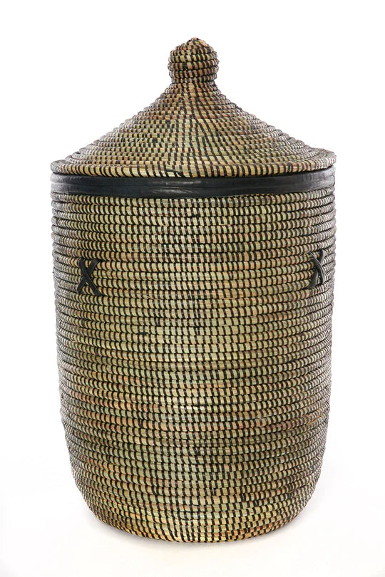 Black Hampers with Leather Trim - Sold Singly