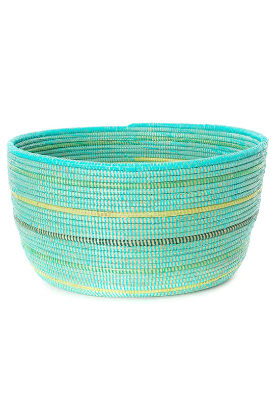 Seaside Stripe Knitting Basket Set of (3)