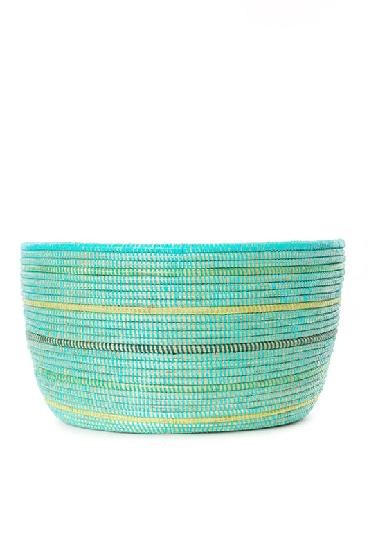 Seaside Stripe Knitting Basket Set of (3)